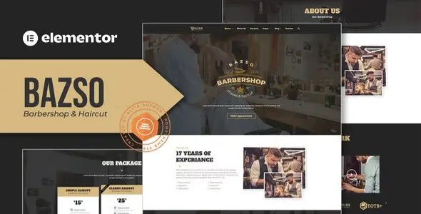 Bazso – Barbershop Elementor Template Kit
